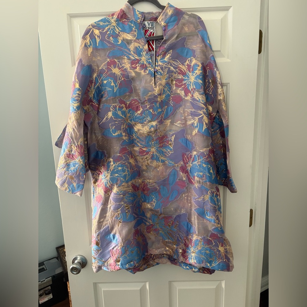 La Vie Style House Blue, Purple and Gold Dress